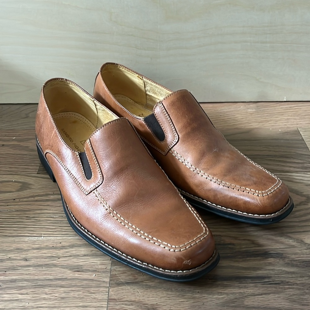 Men’s Sandro Moscoloni Tan Leather Loafers.